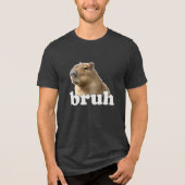 Capybara Bruh Meme Men’s Shirt Funny Animal Tee (Voorkant)