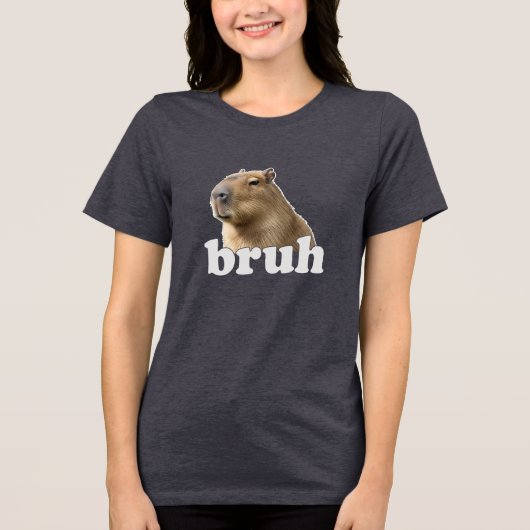 Capybara Bruh Meme Shirt Funny Animal Tee (Voorkant)
