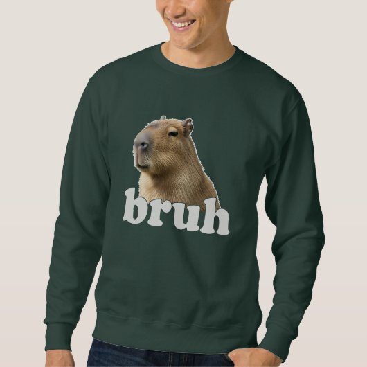 Capybara Bruh Meme Sweatshirt Funny Animal (Voorkant)