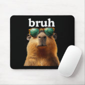 Capybara Bruh With Sungles Funny Meme Lovers Men W Muismat (Met muis)