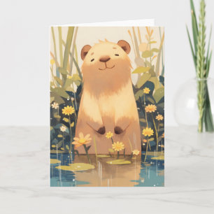 Capybara Brutaal Glimlach Kaart