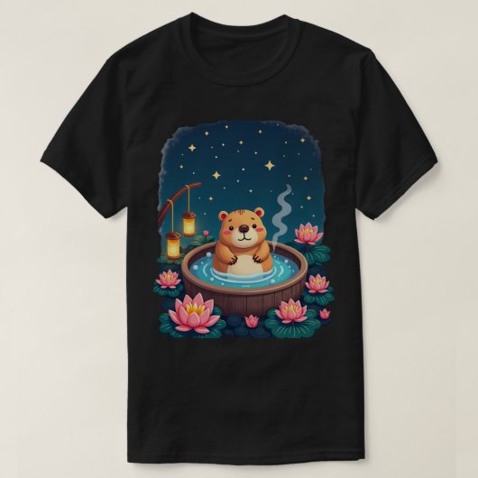 Capybara Bubbelbad Ontspanning Kalmerende Sfeer St T-shirt (Design voorkant)