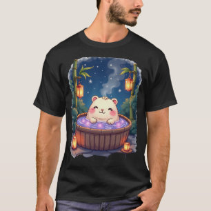 Capybara Bubbelbad Ontspanning Kawaii Nacht Spa St T-shirt