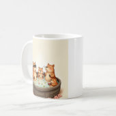 Capybara Bubbelbad Ontspanning Kersenbloesem Thee Koffiemok (Voorkant links)