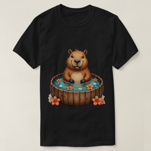 Capybara Bubbelbad Ontspanning Knus Zen Spa Tijd S T-shirt (Design voorkant)