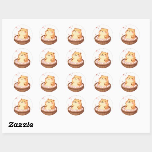 Capybara Bubbelbad Ontspanning Sticker Capybara Sp (Vel)