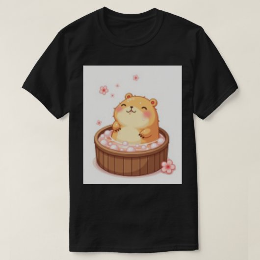 Capybara Bubbelbad Ontspanning Sticker Capybara Sp T-shirt (Design voorkant)