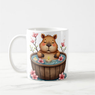Capybara Bubbelbad Ontspanning Zen Dier Grappig T- Koffiemok