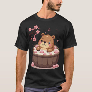 Capybara Bubbelbad Ontspanningsbad Bomb Cherry Blo T-shirt