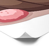 Capybara Bubbelbad Ontspanningsbadbommetjes Kersen Poster (Hoek)