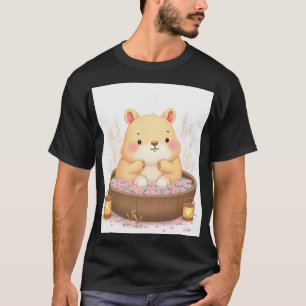Capybara Bubbelbad Spa Dag Ontspanning Sticker Cap T-shirt