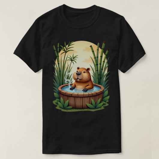 Capybara Bubbelbad Spa Ontspanning Zen Chill Vibes T-shirt (Design voorkant)