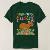 Capybara Bunny Egg Hunting Funny Capybara Happy Ea T-shirt (Design voorkant)