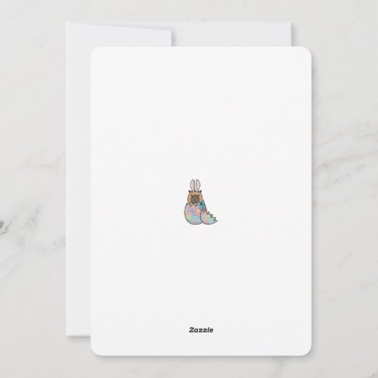 Capybara Bunny Hatching Easter Feestdagenkaart (Achterkant)