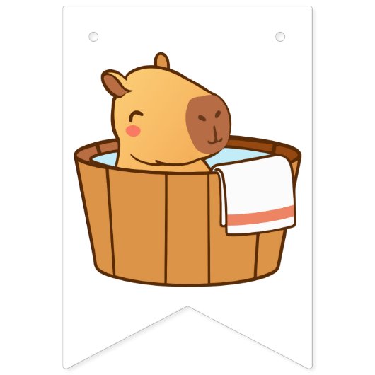 Capybara Bunting Banner | Leuke dieren themafeest (Derde vlag)