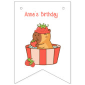 Capybara Bunting Banner | Leuke dieren themafeest (Tweede vlag)