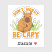 Capybara Cadeau Schattig Grappig Dierentuin Dieren Sticker (Vel)