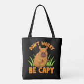 Capybara Cadeau Schattig Grappig Dierentuin Dieren Tote Bag (Achterkant)