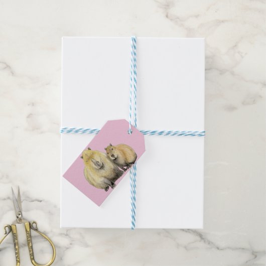 Capybara Cadeaulabel (Met Touw)