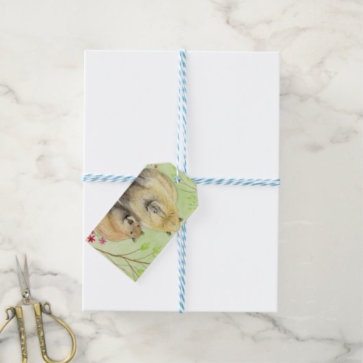 Capybara Cadeaulabel (Met Touw)