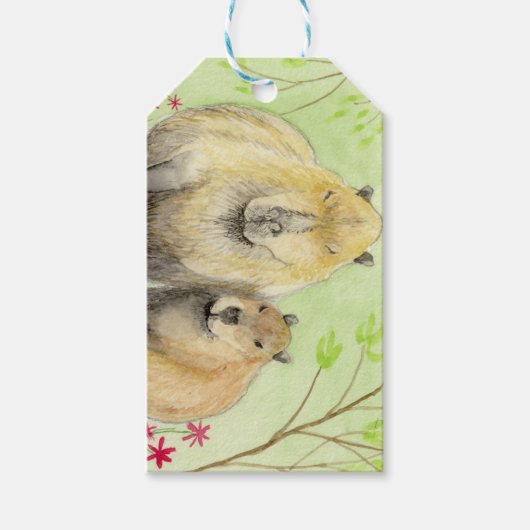 Capybara Cadeaulabel (Voorkant)