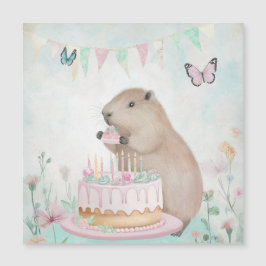 Capybara Cakefest Kinder magnetische Kaart