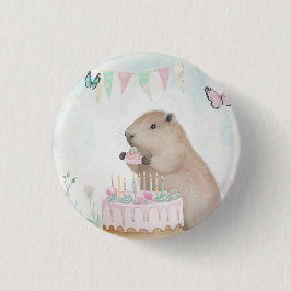 Capybara Cakefest Kinder Partij Button