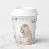 Capybara Cakefest Kinder partij Decor Papieren bek Papieren Bekers (Achterkant)