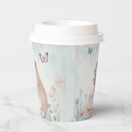 Capybara Cakefest Kinder partij Decor Papieren bek Papieren Bekers (Rechts)