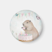 Capybara Cakefest Kinder partij magneet (Voorkant)