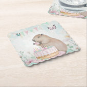 Capybara Cakefest Kinder partij papier Onderzetter (Gebogen)