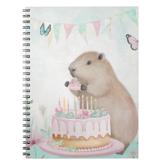 Capybara Cakefest Kinderen Notitieboek (Voorkant)