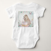 Capybara Cakefest Verjaardag One Piece Bodysuit (Achterkant)