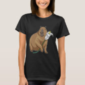 Capybara Calendula Flower T-shirt (Voorkant)
