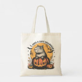 Capybara Capy Halloween Funny Capy-Boo-Ra Schattig Tote Bag (Achterkant)