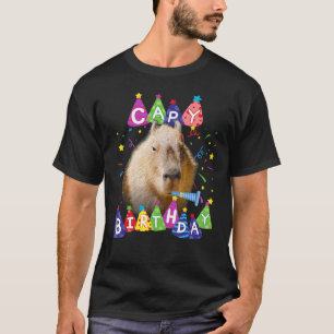 Capybara Capy Verjaardag Gelukkige verjaardag Capy T-shirt