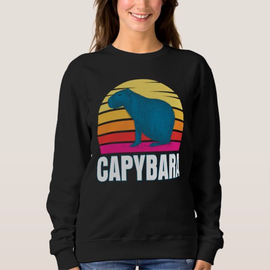 Capybara Capybara Rodent Pet Animal Sunset Trui (Voorkant)