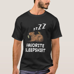 Capybara Capybaras Nap Slaap pyjama nacht T-shirt