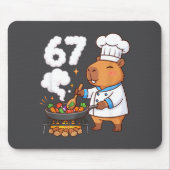 Capybara Chef 67 Six Seven Funny Brain Rot Meme Gr Muismat (Voorkant)