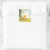 Capybara Chill Spot Vierkante Sticker (Tas)