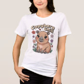 Capybara Chill Tri-Blend Shirt (Voorkant)