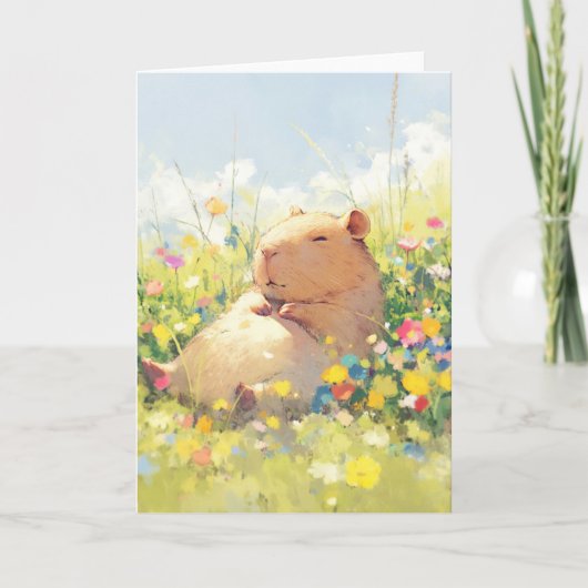 Capybara Chillen Kaart (Voorkant)
