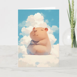 Capybara Chillen op een Wolk Kaart