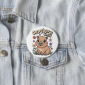 Capybara Chillen Ronde Button 7,6 Cm (In situ)