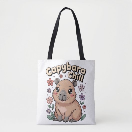 Capybara Chillen Tote Bag (Voorkant)