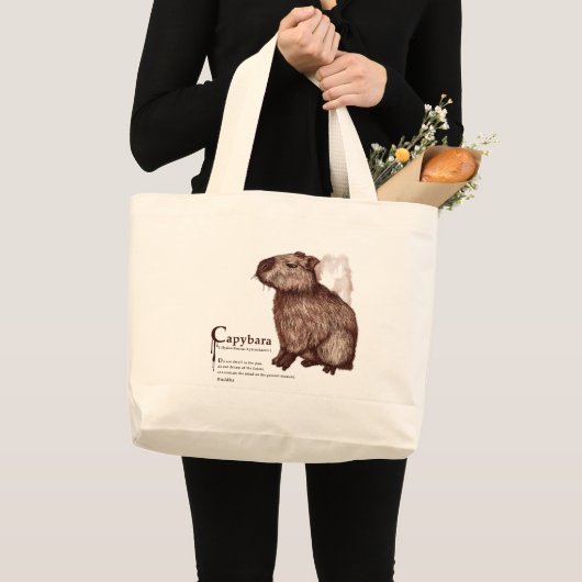capybara - chocolate grote tote bag (Voorkant (product))
