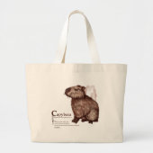 capybara - chocolate grote tote bag (Voorkant)