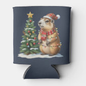 Capybara Christmas Cappy Animal Lover Xmas Blikjeskoeler (Voorkant)