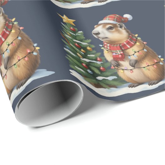 Capybara Christmas Cappy Dierenvriend Xmas Cadeaupapier (Rol Hoek)