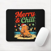 Capybara Christmas Holiday Beach Vibes Merry And C Muismat (Met muis)